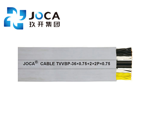 TVVBG flat PVC sheathed reinforced elevator cable